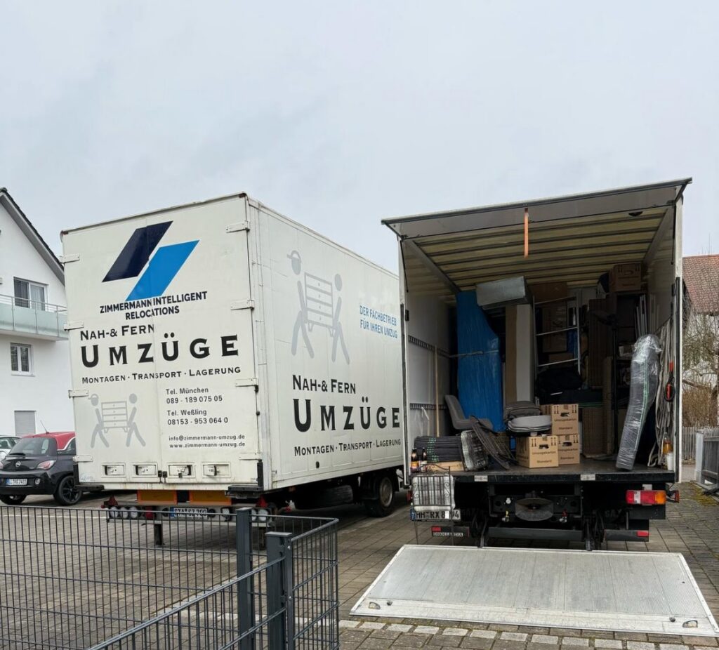 Eigener Fuhrpark von Zimmermann mit Umzugs-LKW